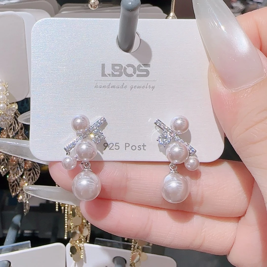 锆石铜合金925银耳环