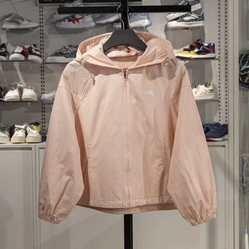 李宁故宫联名妙笔生花运动风衣女子2025夏季宽松连帽外套AFDV808