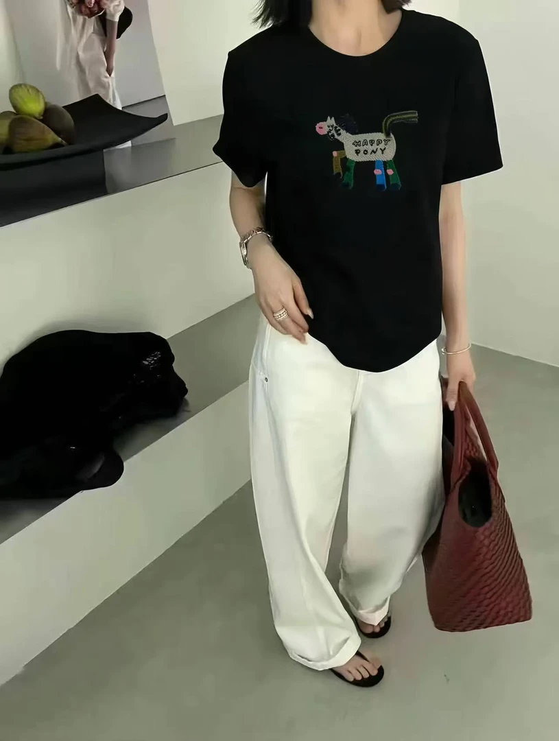 女士T恤（快乐小马刺绣）