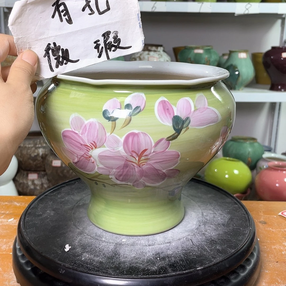 景德镇陶瓷花盆微瑕