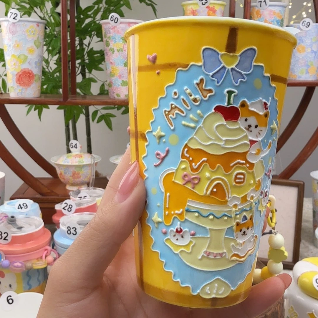 陶摆件059景德镇手绘高温釉下彩玉泥