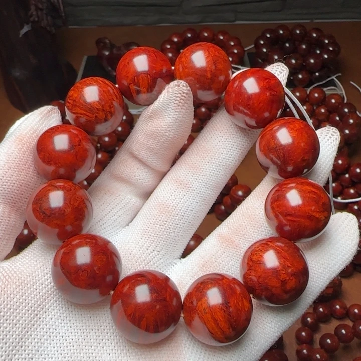 文***，小叶紫檀手串/手链原生态印度小叶紫檀2.0爆满瘤疤