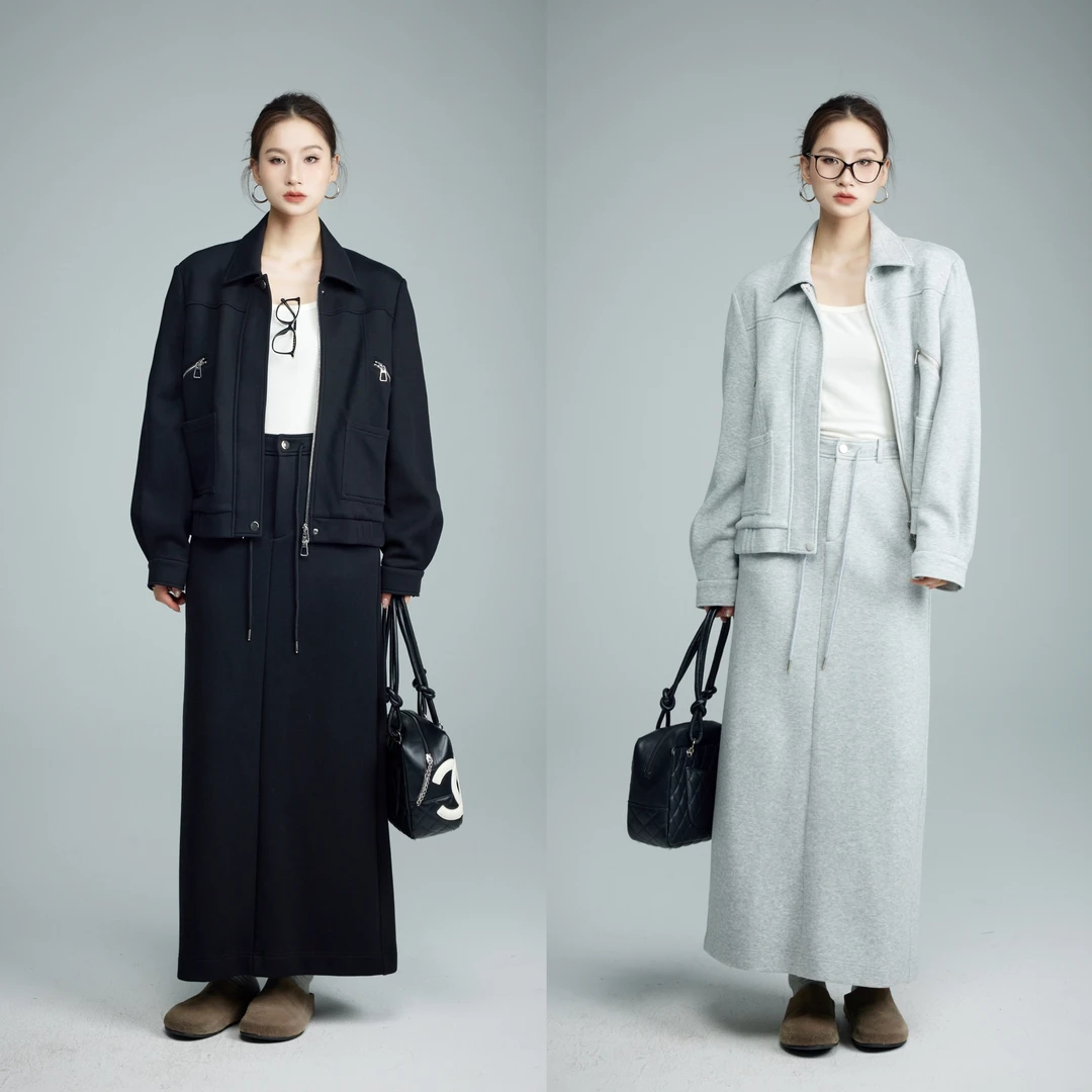 PRASE·噜【中古集市】微胖轻奢设计款秋棉气质时尚套装PR503C89/90