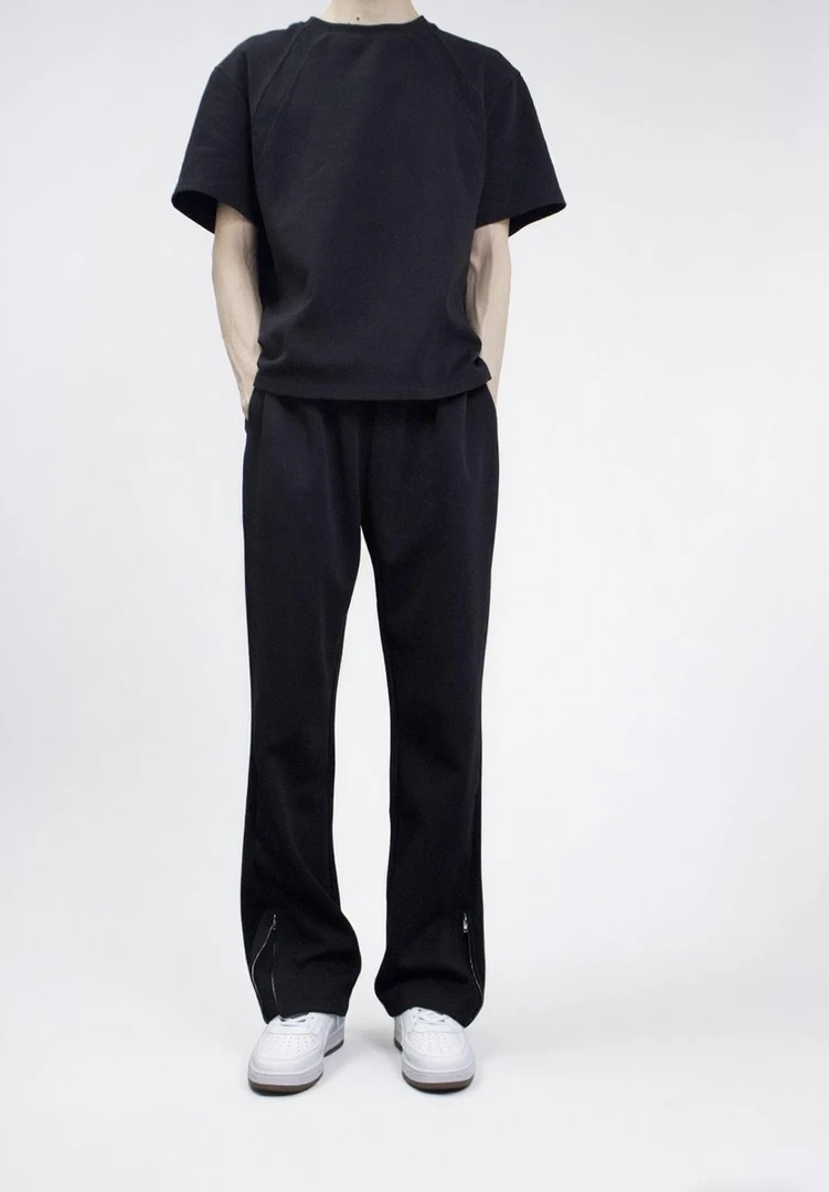 加长高个子微喇裤子男夏季潮牌拉链卫裤190cm美式运动裤