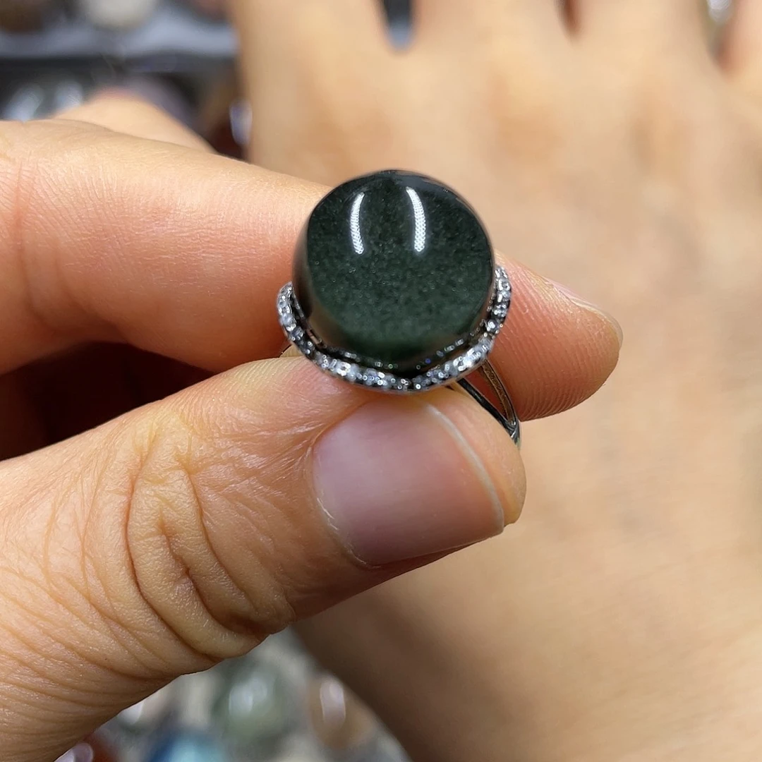 【闪购商品】水晶珠宝半成品银S925镶嵌戒指