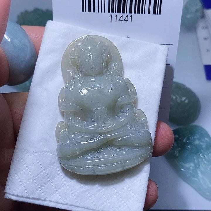 翡翠未镶嵌颈饰天光墟翡翠市场现金代购