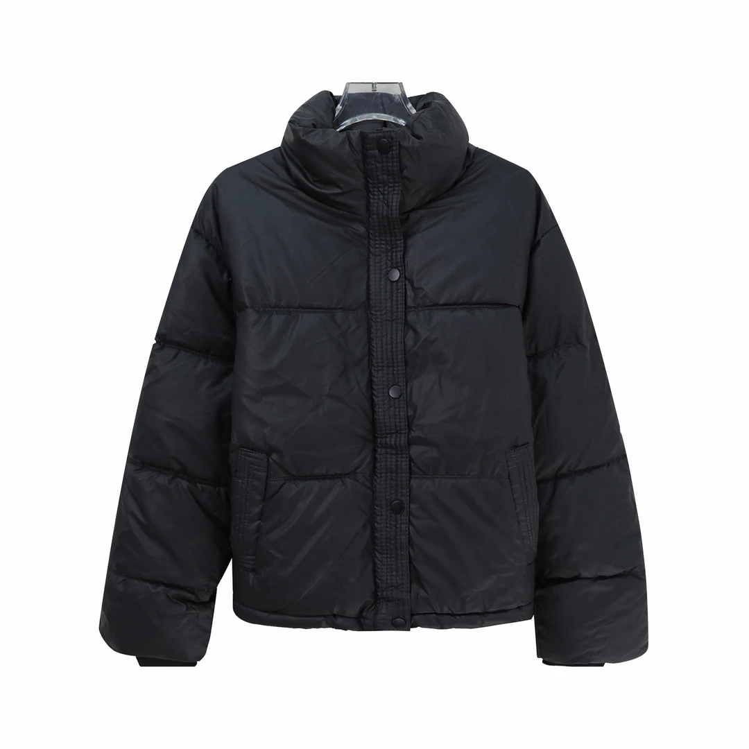 纯色立领气质韩版短款加厚保暖外套S5472