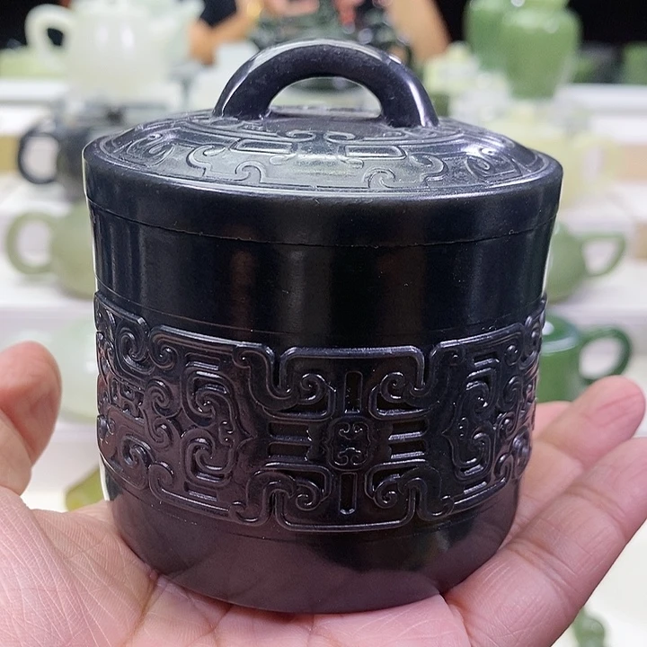 未镶嵌和田玉挂件茶叶罐