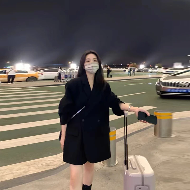 oversize西装外套女春秋2025新款韩版高级感宽松休闲西服上衣