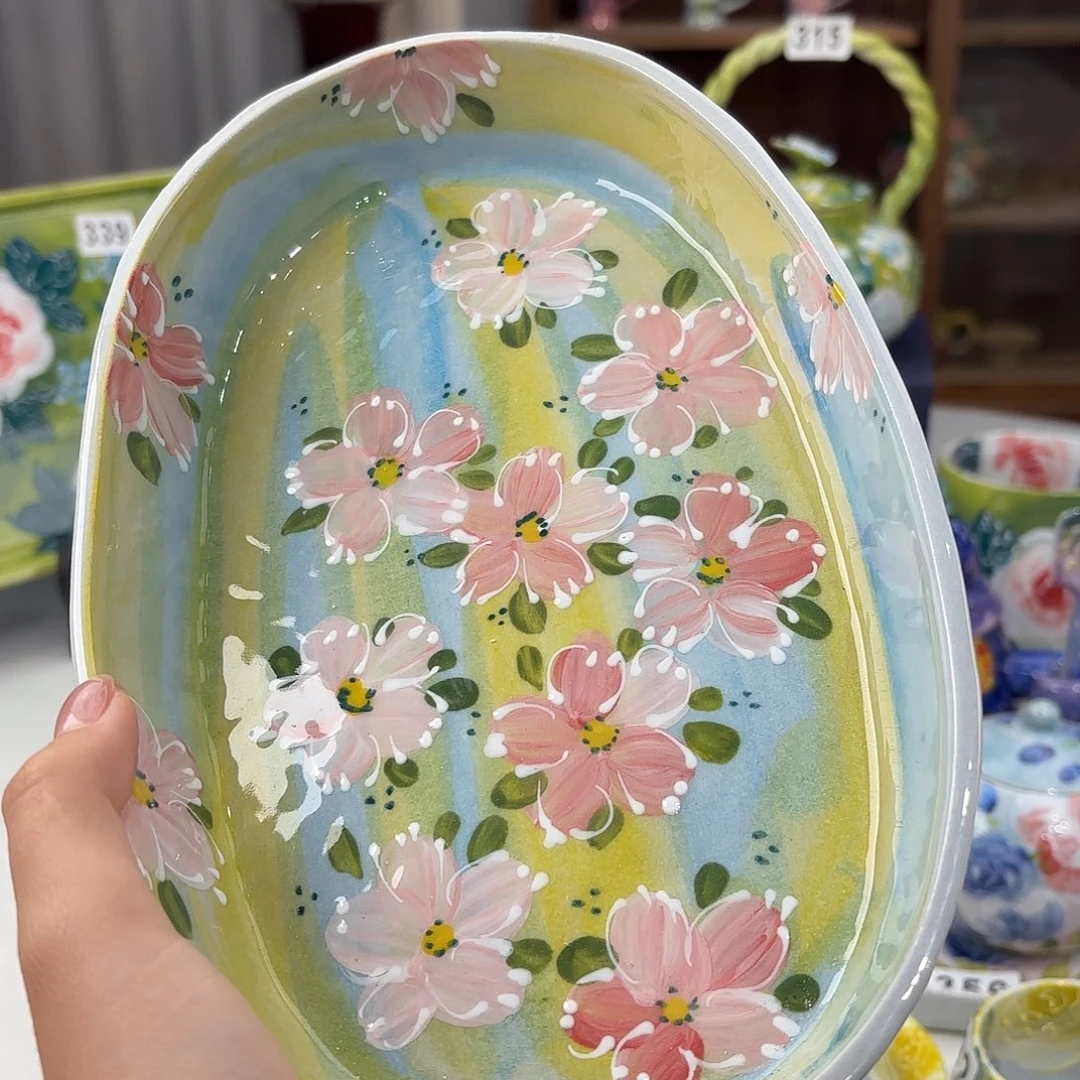 景德镇手绘高温釉下彩陶瓷茶具