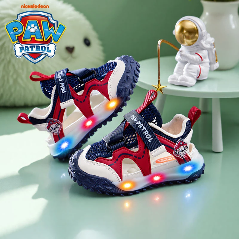 汪汪队立大功2025年夏季男童新款防滑软底透气户外游玩儿童凉鞋