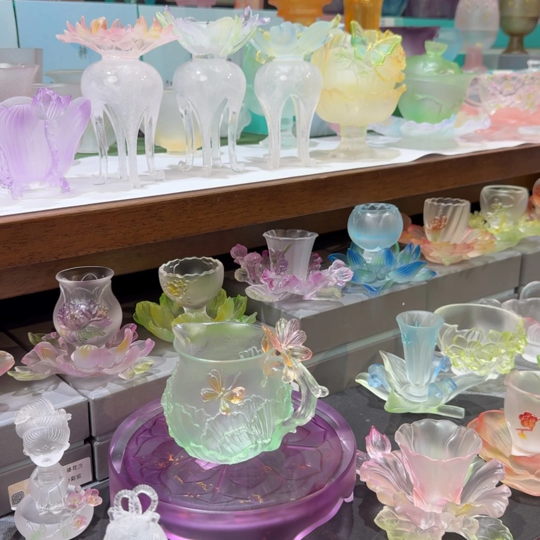 乔***蒂心缘堂琉璃蝶恋花公杯天青色