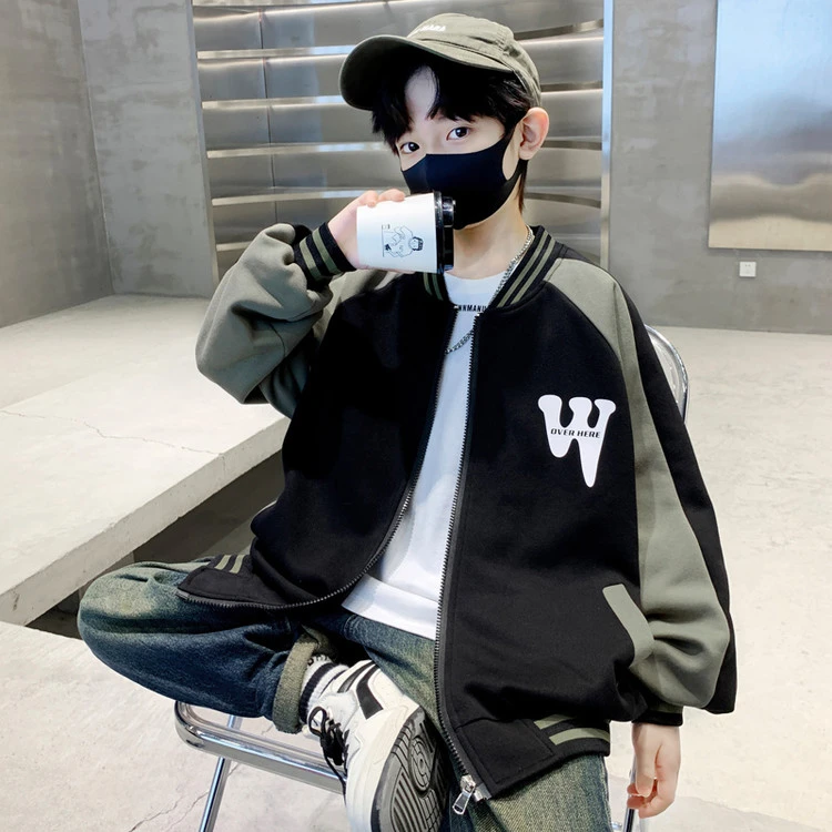 男童棒球服夹克外套春秋款2025新款秋季中大儿童洋气男孩秋装潮牌