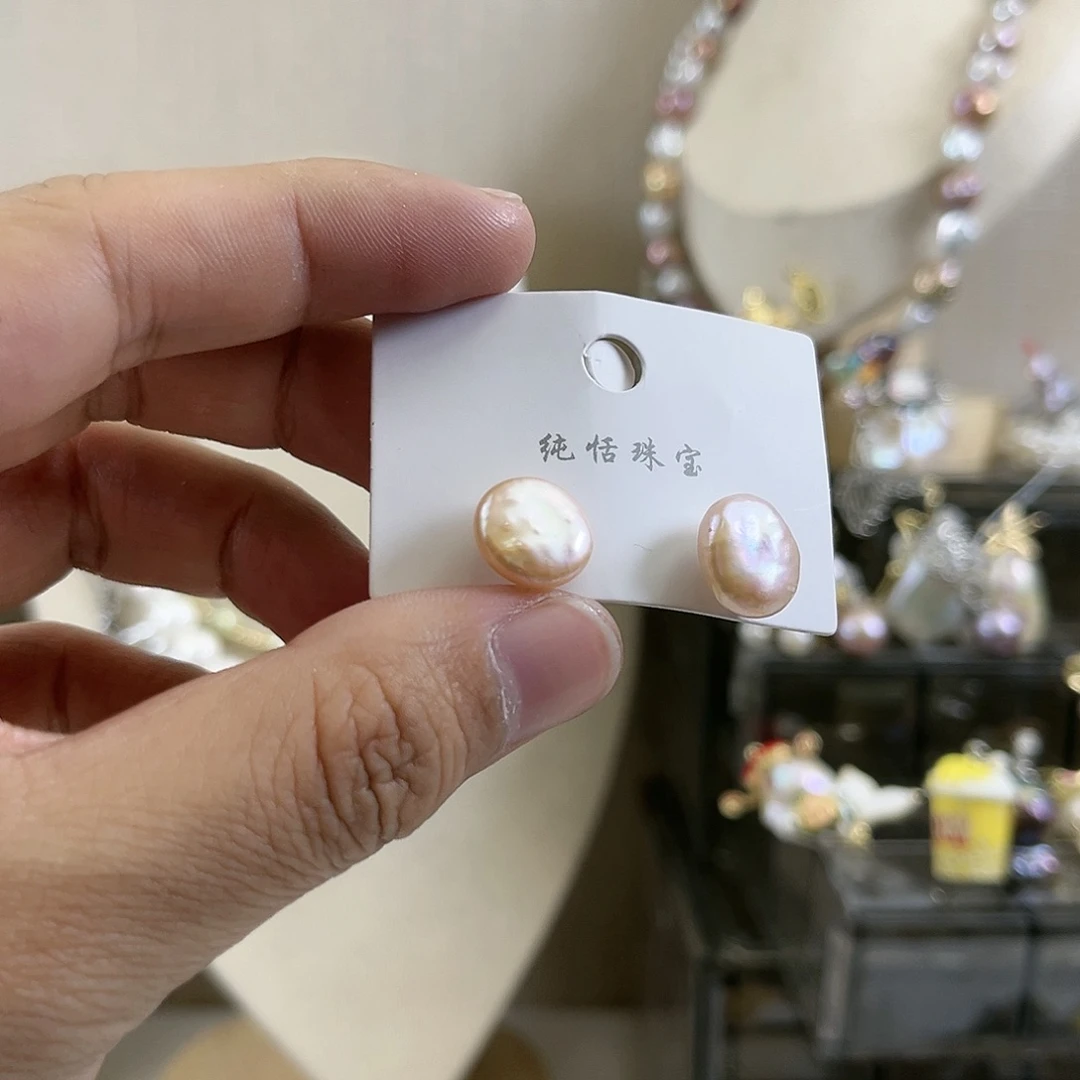 淡水珍珠耳饰未镶嵌【纯恬】