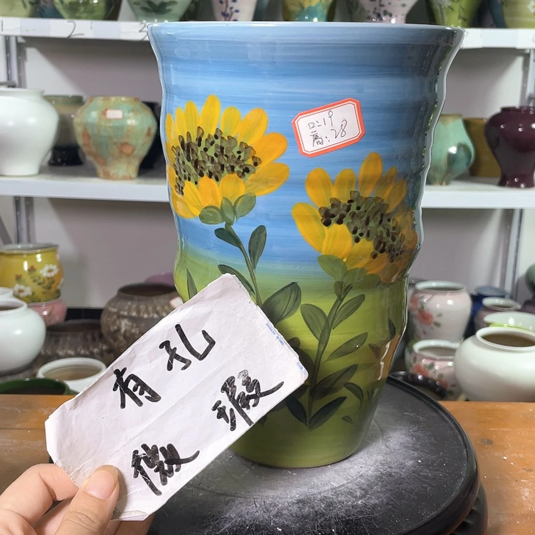 景德镇陶瓷花盆微瑕159