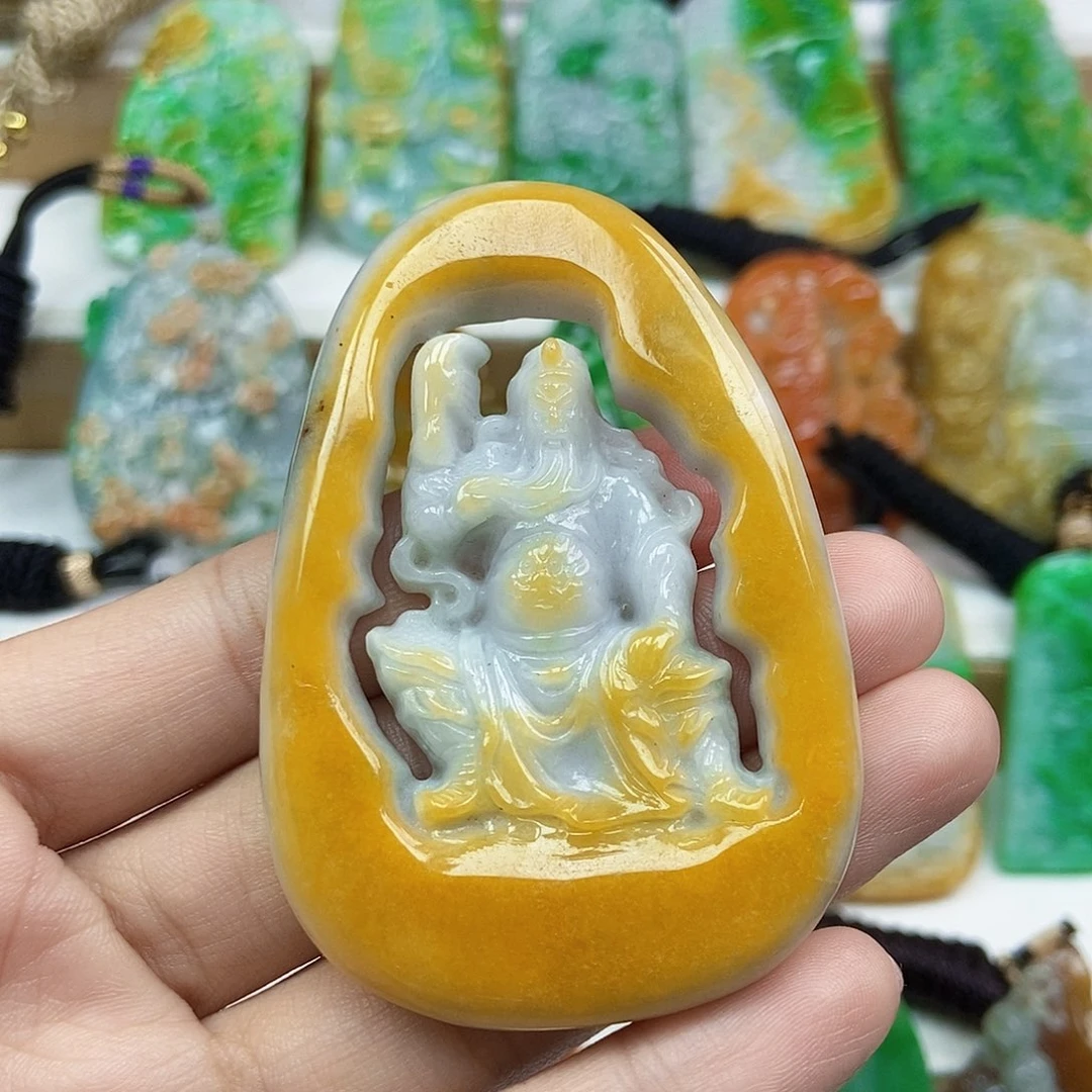 颈饰未镶嵌翡翠天然翡翠Ａ货