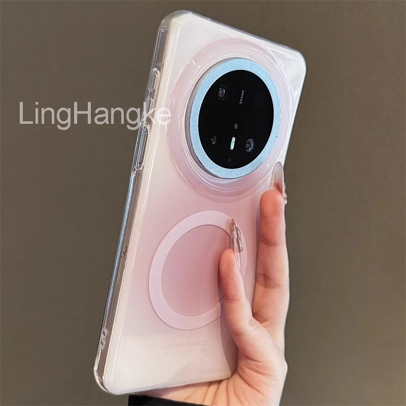 适用华为mate70pro+新款手机壳ins日韩晕染渐变磁吸60pro/70/60硬