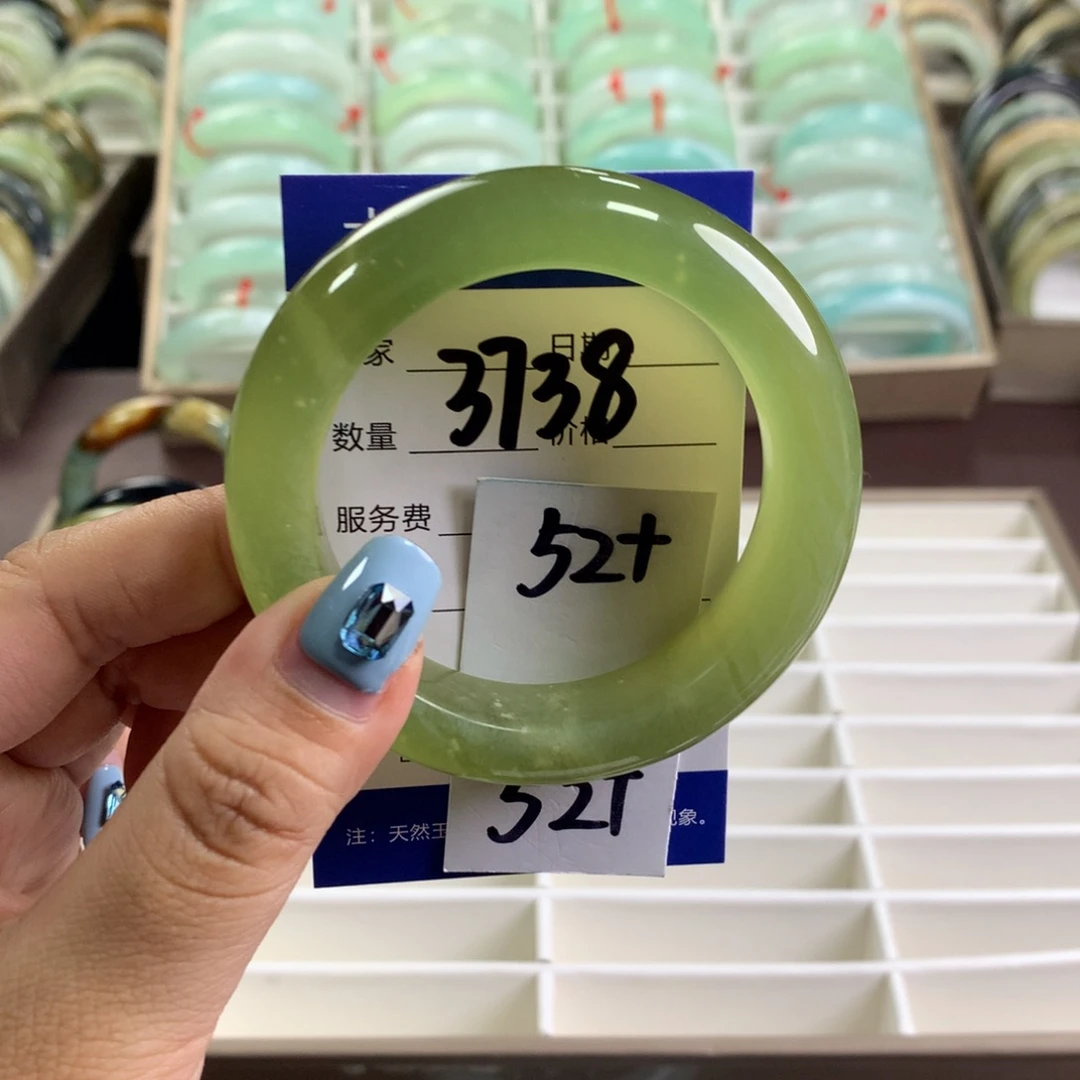 蛇纹石玉未镶嵌手镯3738