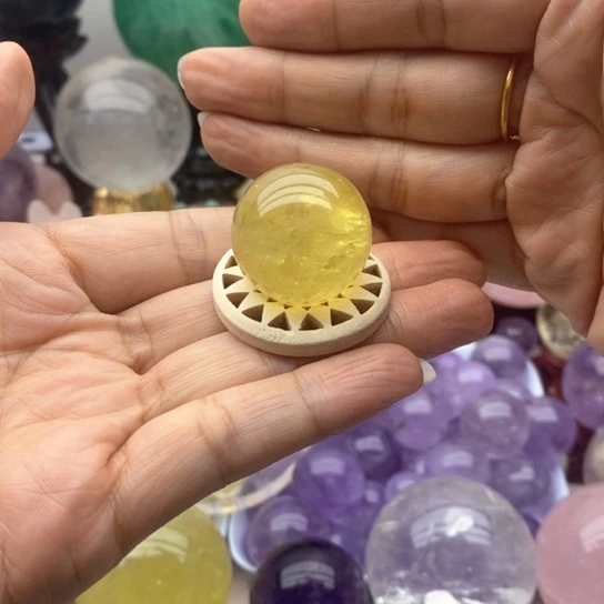 黄晶珠宝半成品未镶嵌七*4