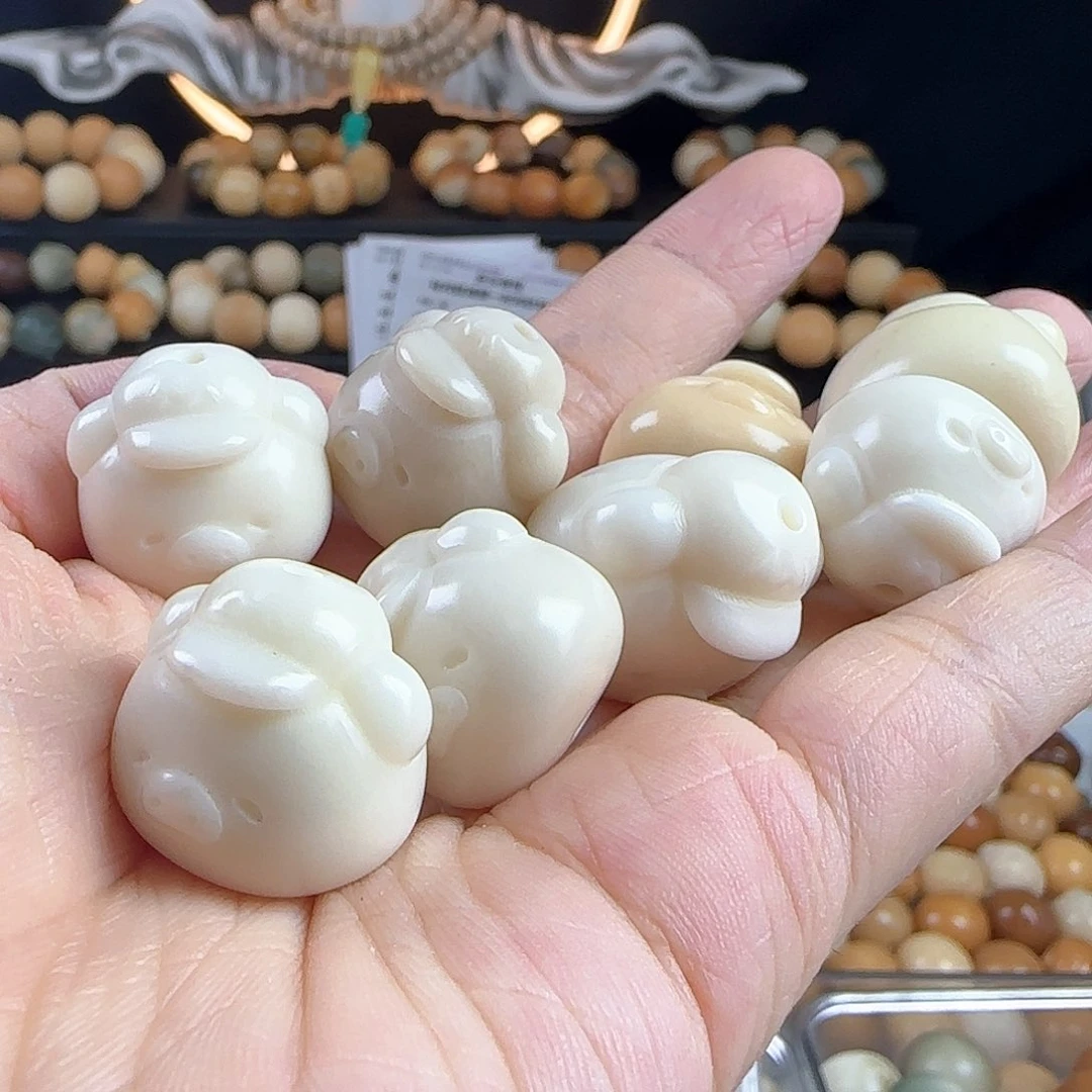 菩提根/象牙果手串瑕疵牙果字母猪5颗不挑瑕疵介意勿拍