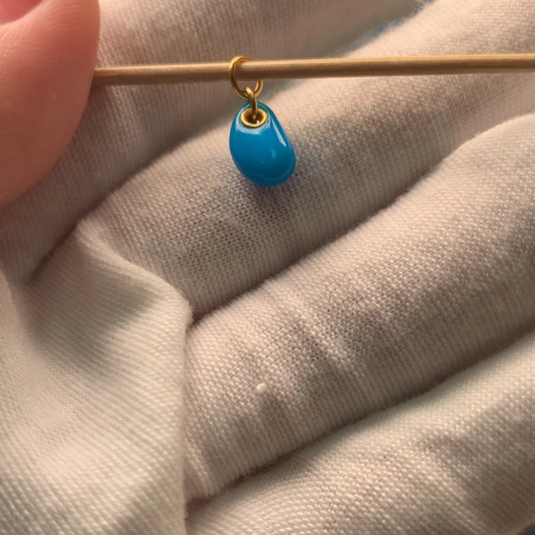 绿松石18K金镶嵌配饰