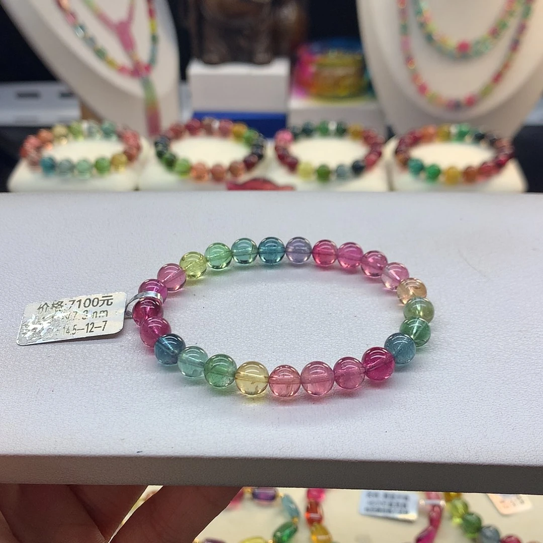 未镶嵌手串碧玺7.2/荧光人鱼姬。
