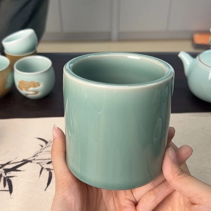 龙泉云间青瓷小米茶器