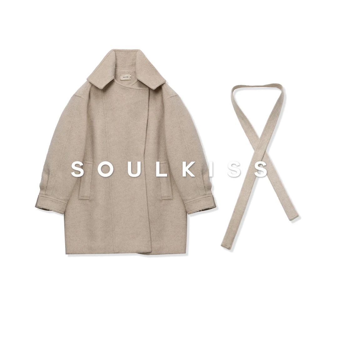 SOULKISS首发新品/限时7折 经典B败丝毛苏力大衣