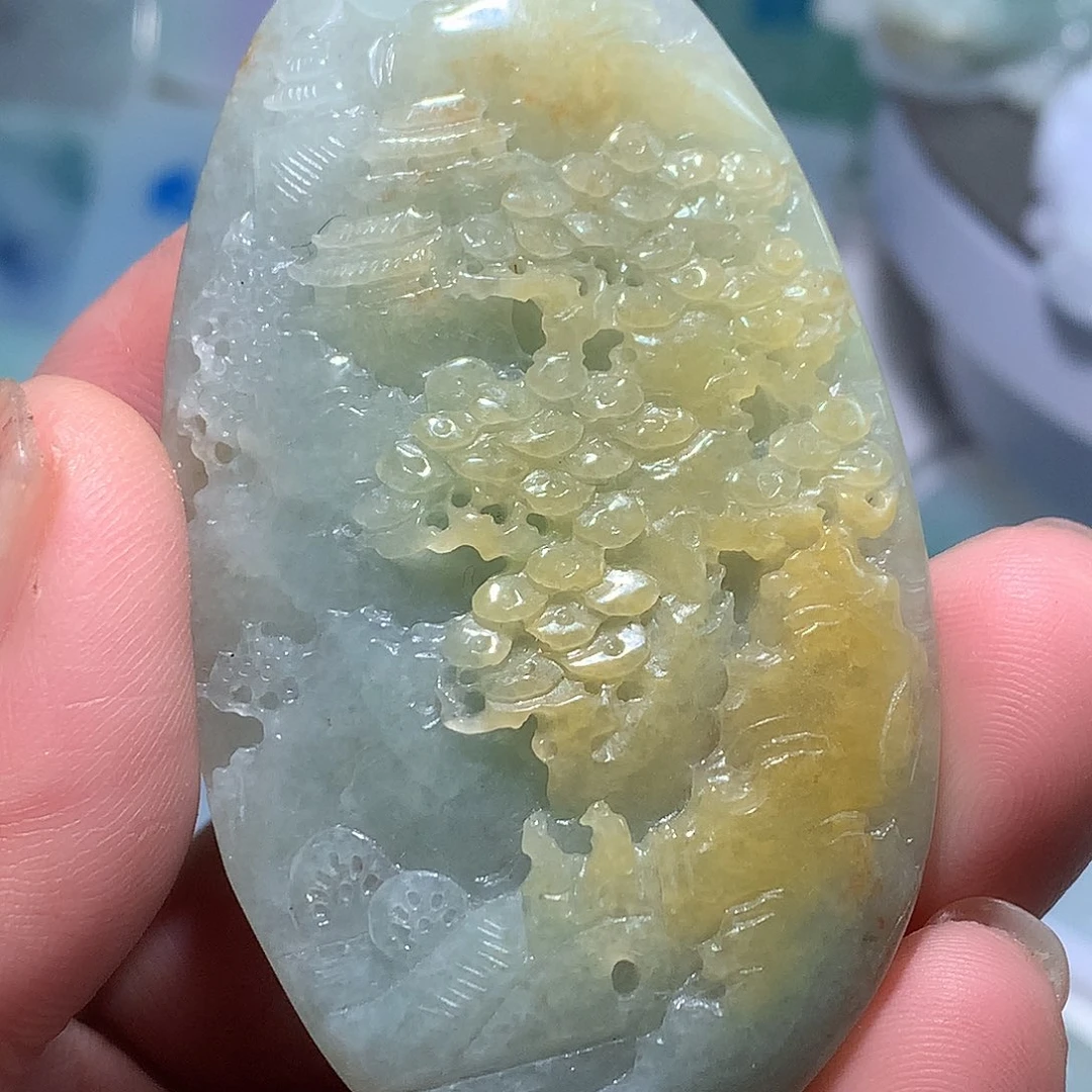 颈饰未镶嵌翡翠缅甸翡翠A货