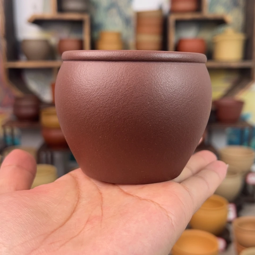 紫砂茶杯拙器甄选，纯原本矿。