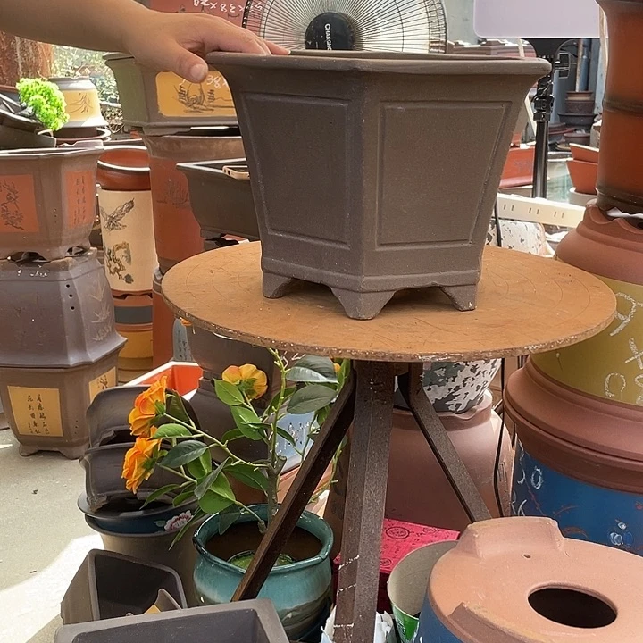 32素面六方花盆紫砂花盆紫砂