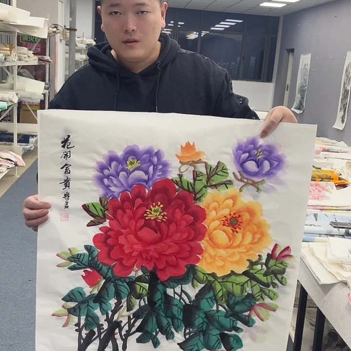 国画绘画作品多次