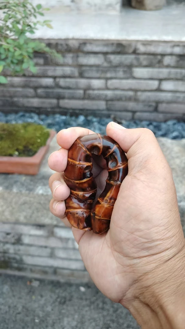 楠竹根手把件  异形  回头湾   盘玩   欣赏