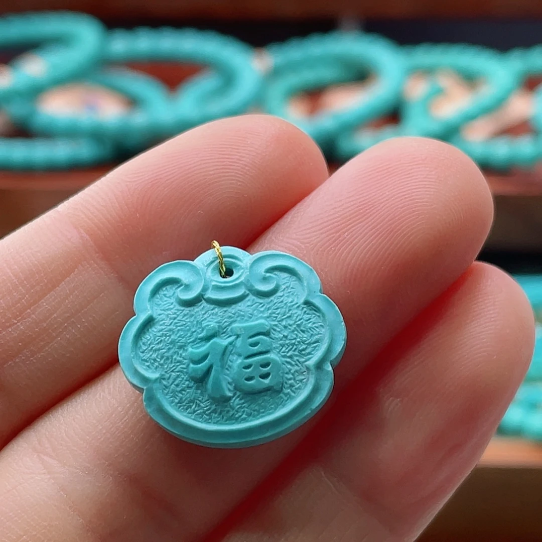 未镶嵌绿松石珠宝半成品