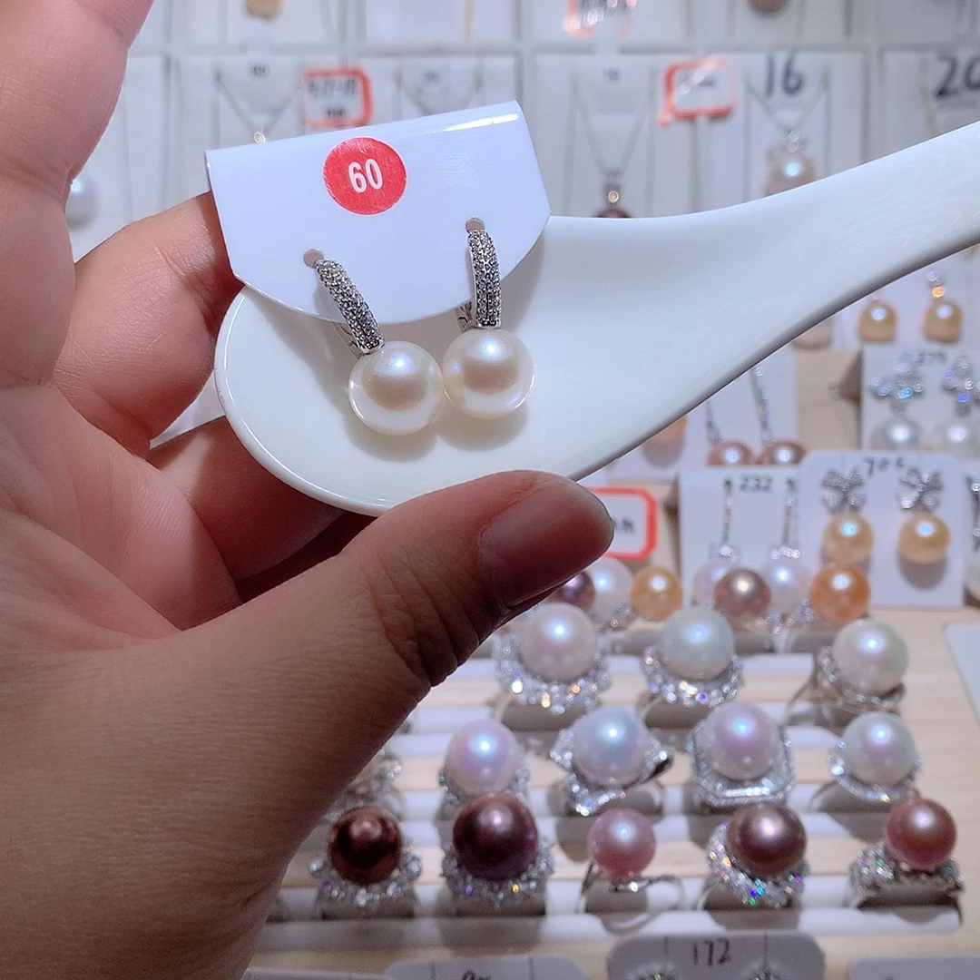 淡水珍珠未镶嵌耳饰CC11.5mm