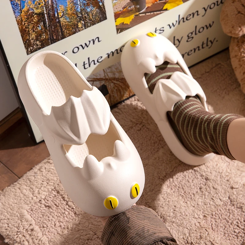 包头凉拖鞋女夏季可爱无牙仔学生防滑增高厚底卡通洞洞鞋女款外穿