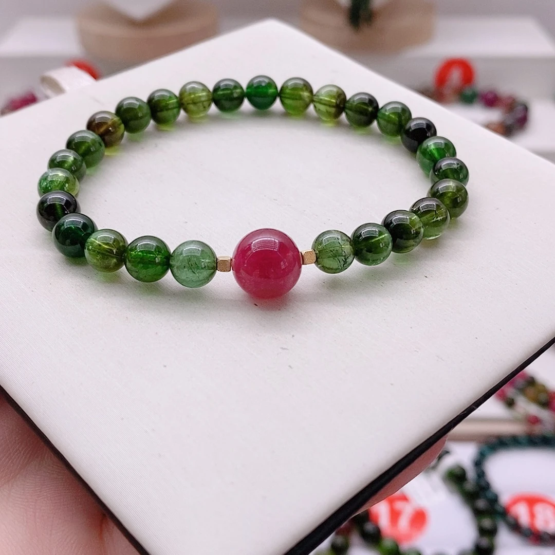 手链18K金镶嵌碧玺2号