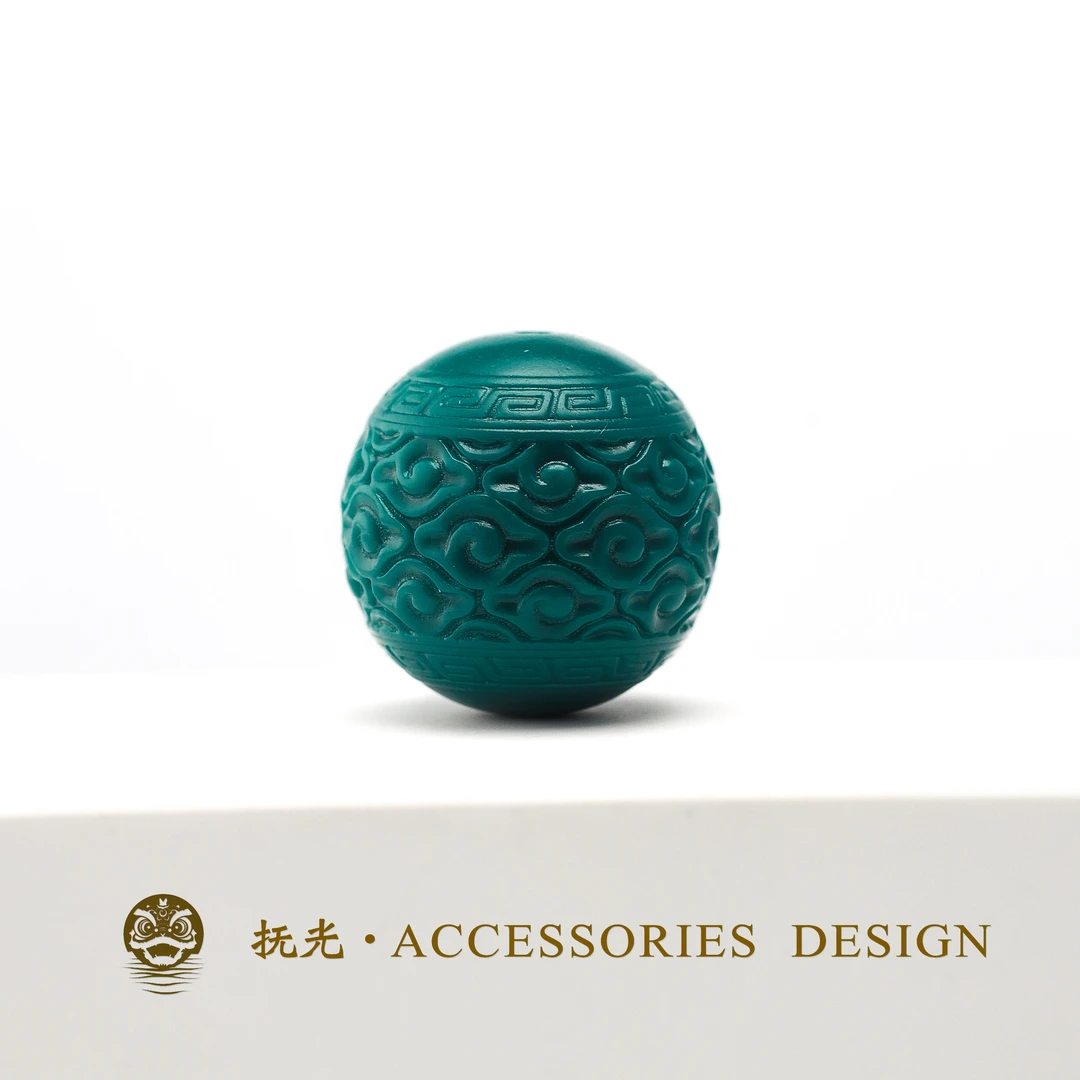 【抚光文玩】SW专属-云纹珠地狱色配饰文玩手串配珠隔珠散珠单颗