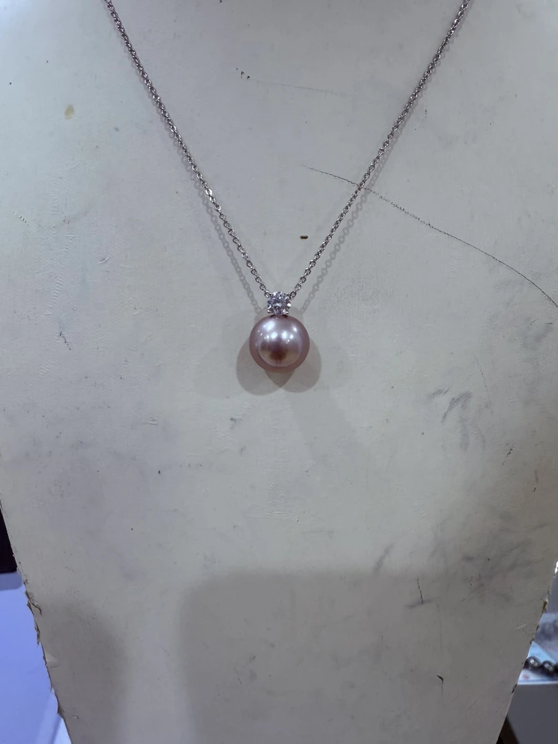 【帝王紫、王妃】11mm左右天然淡水紫珠吊坠【无调、无优】高贵简约