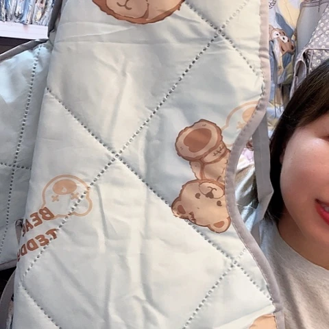 中厚微瑕小熊蓝色