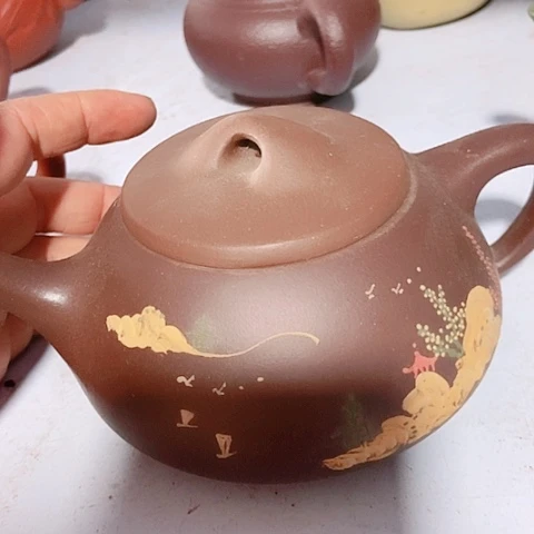 茶壶绿泥宜兴紫砂全手工制作