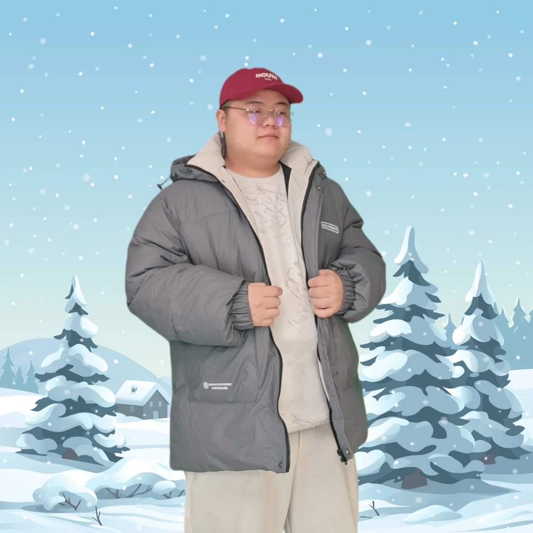 冬季男士休闲连帽防风保暖羽绒棉服外套简约休闲保暖棉服外套