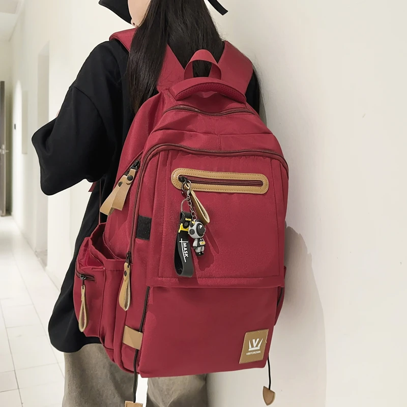 双肩包女2025新款大容量小学生初中生书包男高中大学生旅游背包