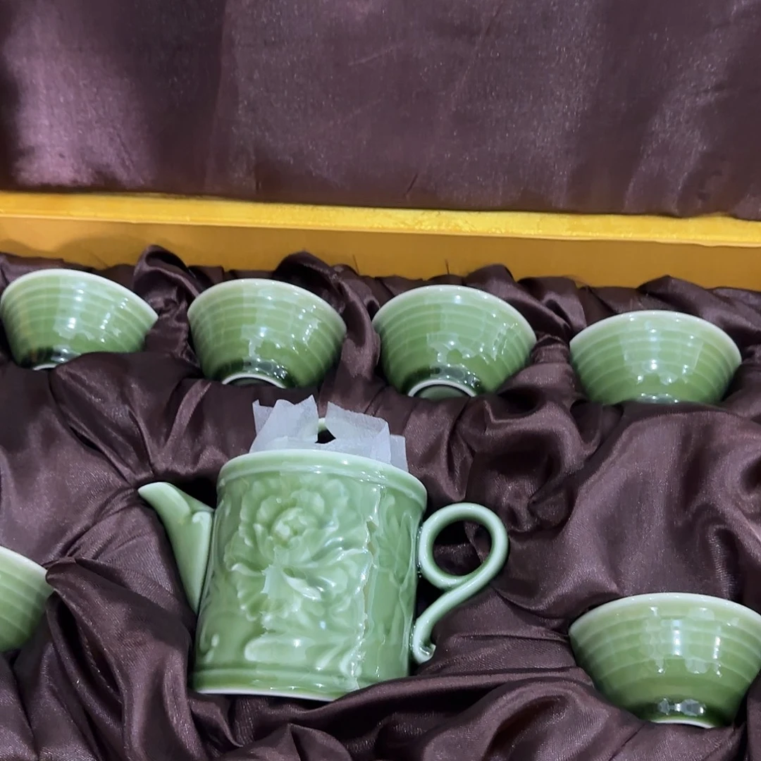 龙泉云间青瓷小米茶器