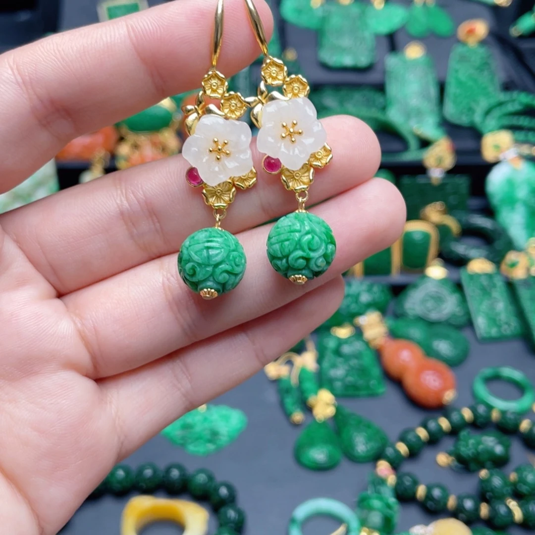 翡翠银S925镶嵌颈饰翡翠