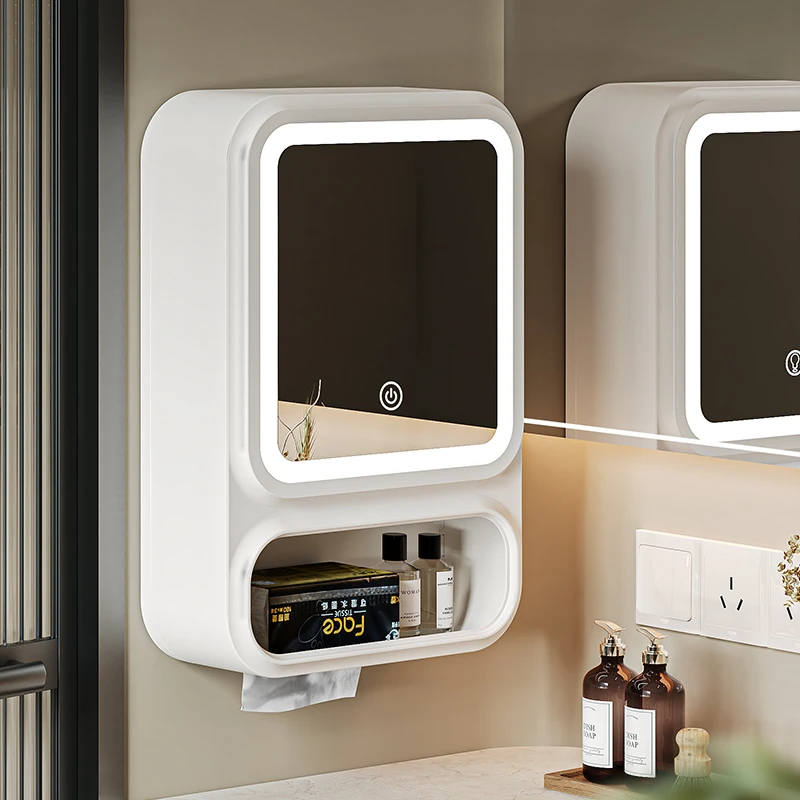 智能浴室镜柜单独挂墙式卫生间浴室镜洗手间镜子置物架收纳储物柜
