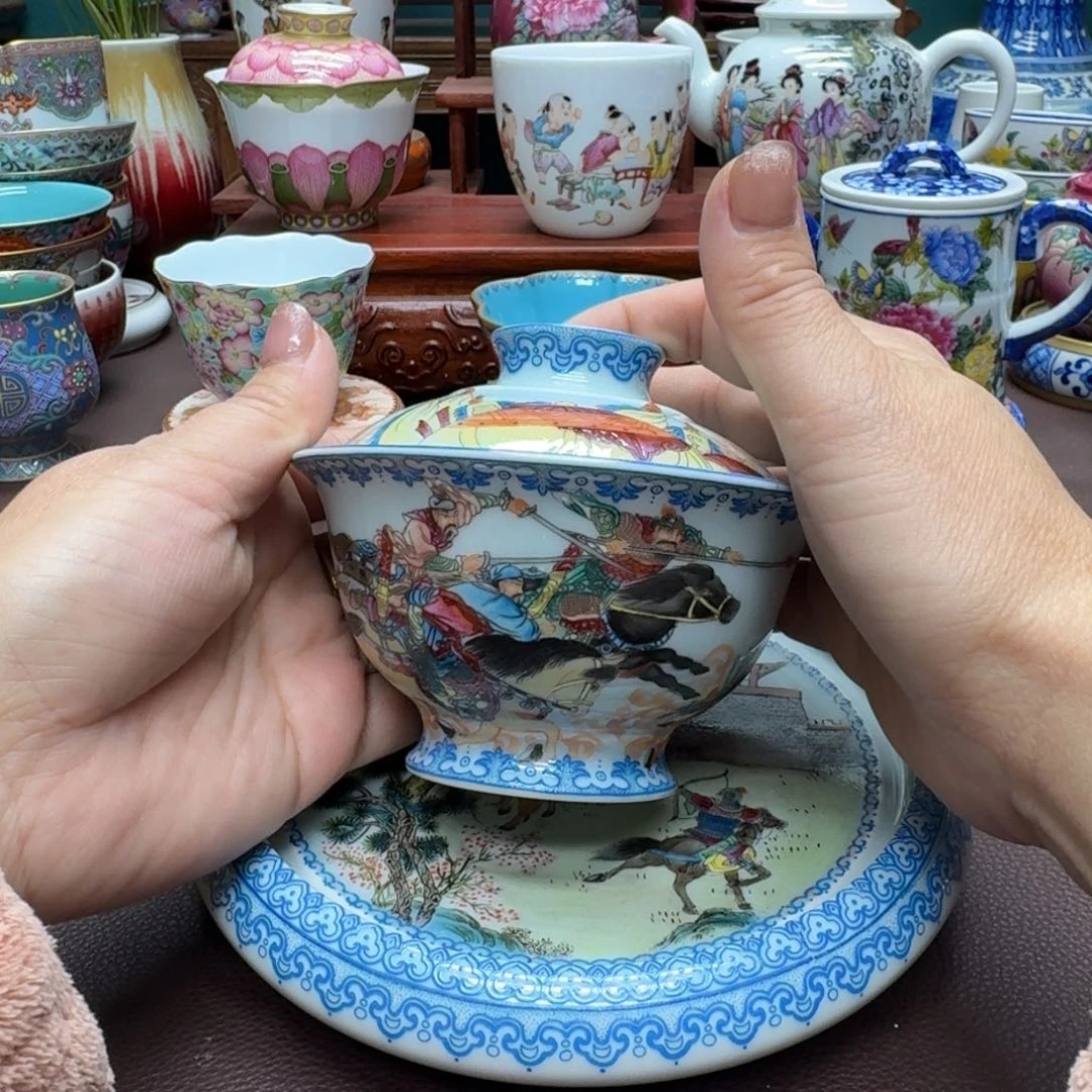 瓷片景德镇仿古手工制作精品展示