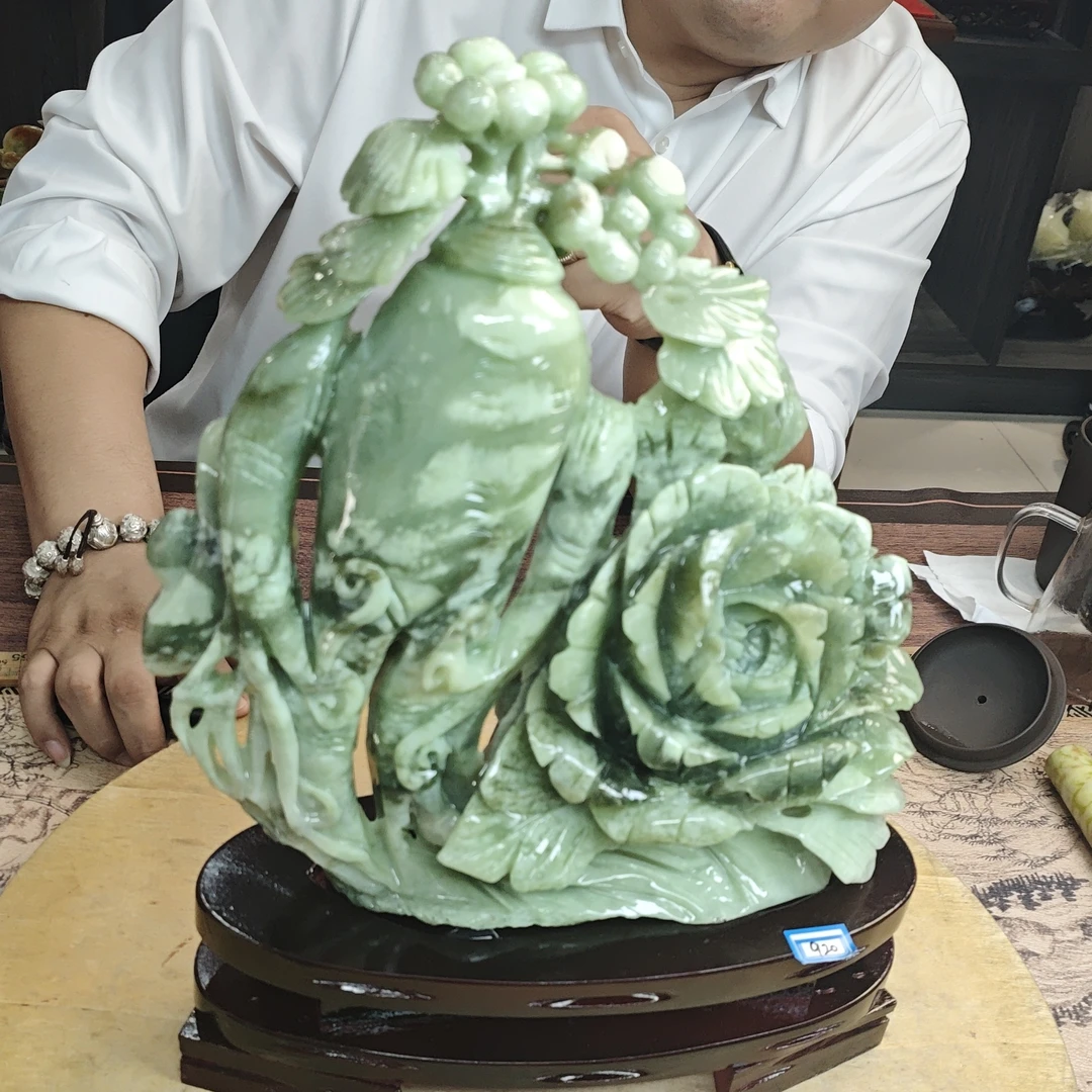 玉岫岩料手工雕刻摆件居家装饰送礼一物一图920