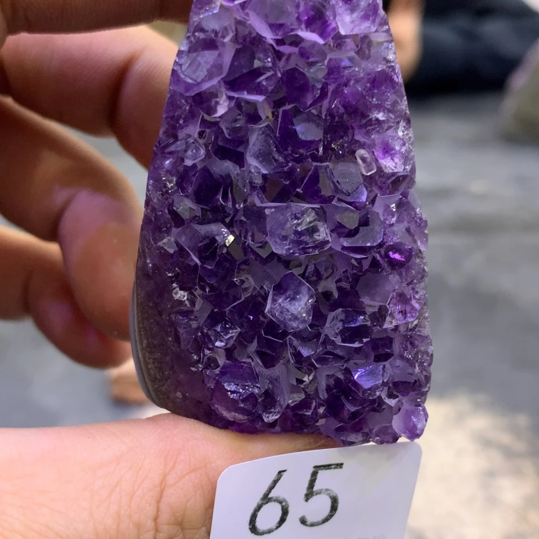 水晶摆件未镶嵌紫晶65