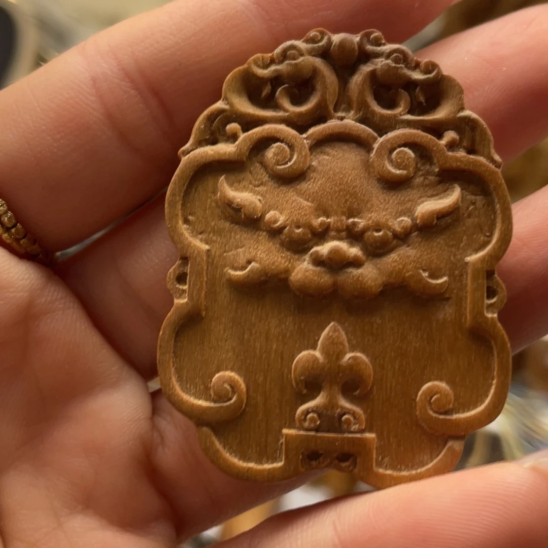檀香木其他兽面牌